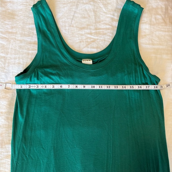 NWT Soma Weekend Cool Nights and Days Tank Dress Midi - Cascade Green - large - Picture 5 of 8